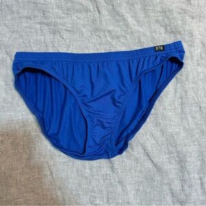 N2N Bodywear Rayon Stretch Blend Blue Bikini Briefs Size Large New